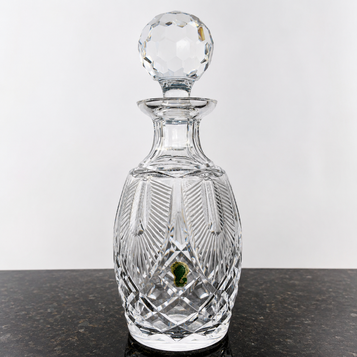 Waterford Crystal Shannon Jubilee cut crystal decanter – actual Dusted & Discovered stock photo