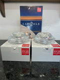 Holmegaard Capriole Glass Tealight Holders Pair Boxed Sidse Werner Denmark