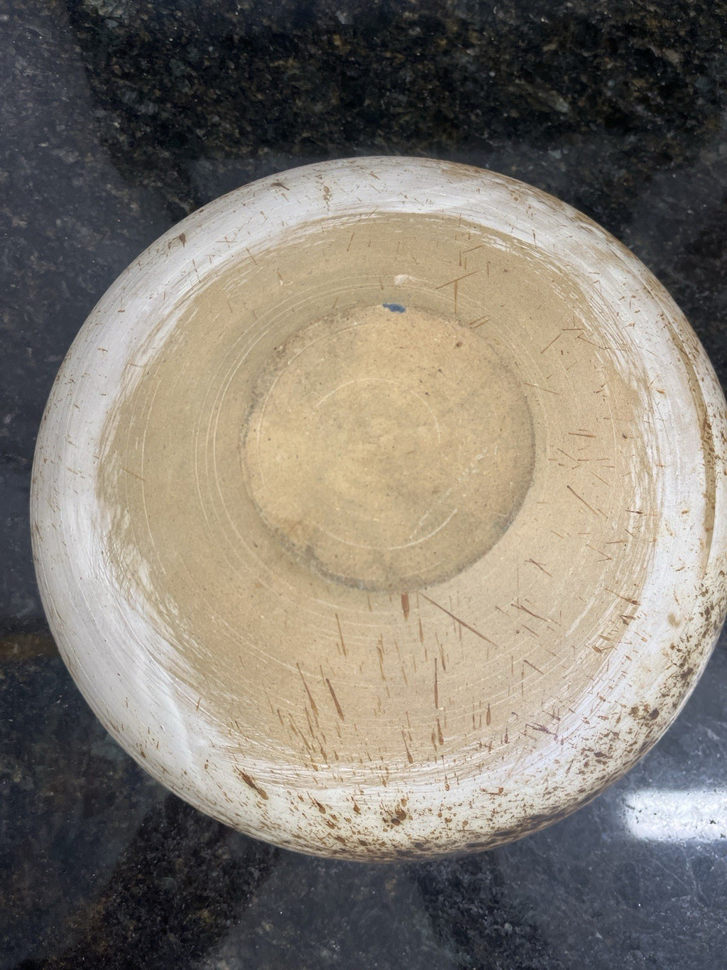 John Lennon Studio Pottery Bowl Signed Speckled Stoneware Rustic