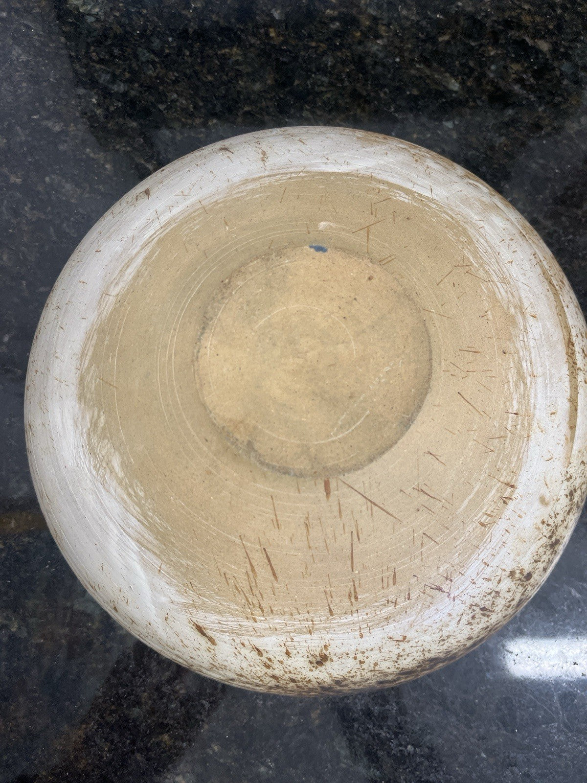 John Lennon Studio Pottery Bowl Signed Speckled Stoneware Rustic