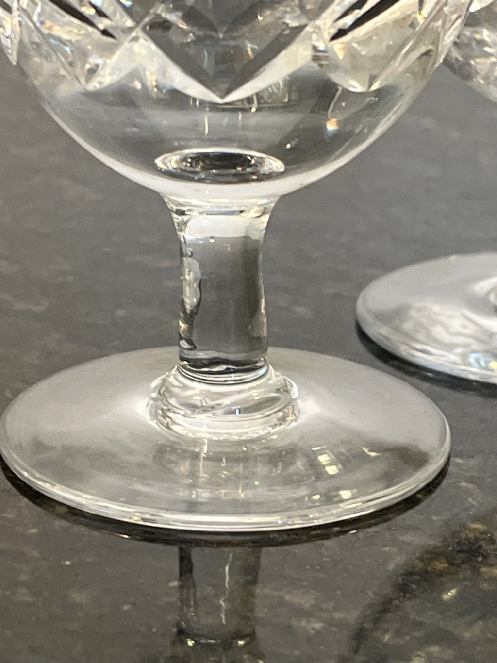 Cut Crystal White Wine Glasses Set of 6 Vintage Lead Crystal Goblets