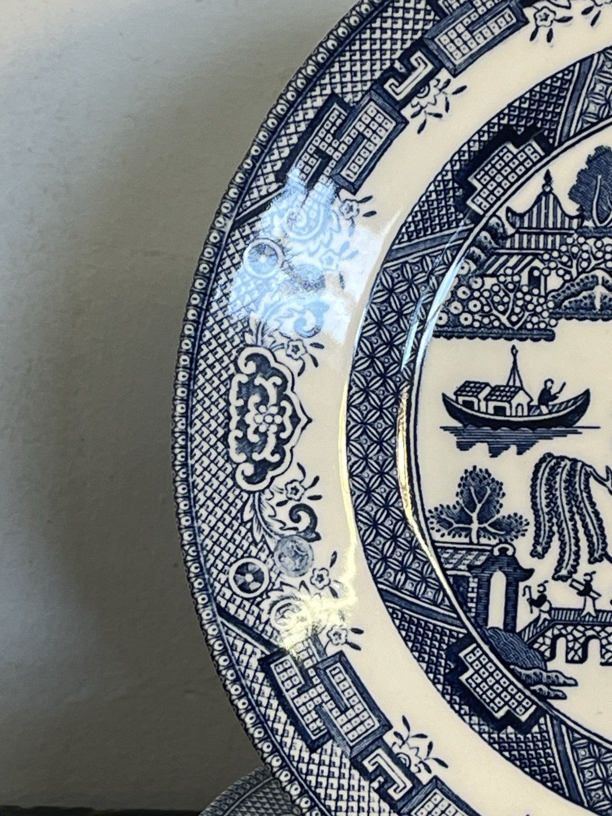 Blue Willow Starter Plates Churchill England Blue White Lunch Salad Plates Set 8