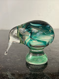 Hokitika Glass Kiwi Bird Paperweight Hand Blown New Zealand Art Glass