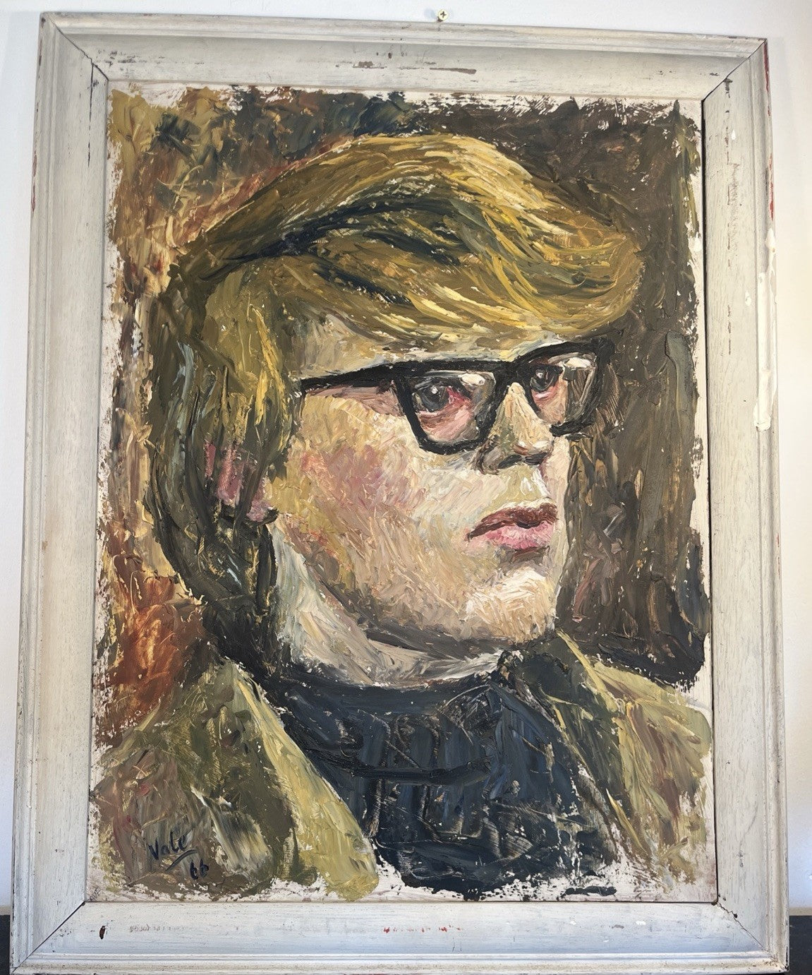 Brian Vale Oil Painting Portrait Of Dave 1966