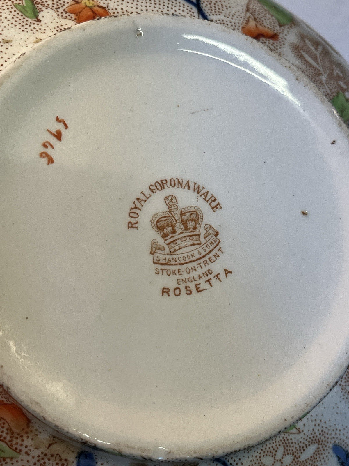 Royal Corona Ware Rosetta Floral Bowl Hancock Sons Stoke On Trent