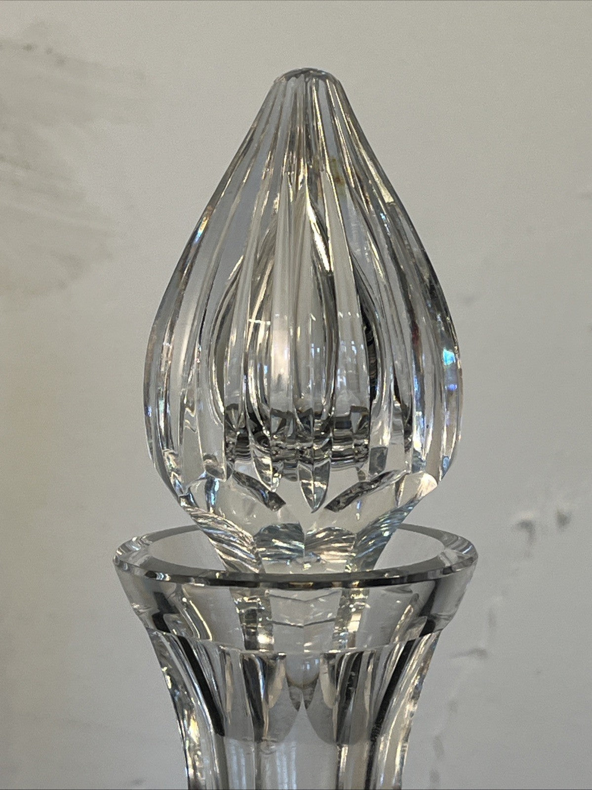 Royal Brierley Crystal Decanter Matching Stopper Cut Glass Full Lead Crystal