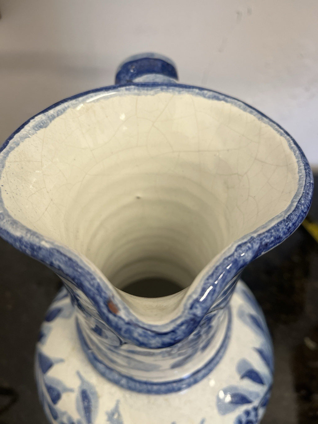 Porches Pottery Blue Floral Jug Hand Painted Portuguese Algarve Ceramic