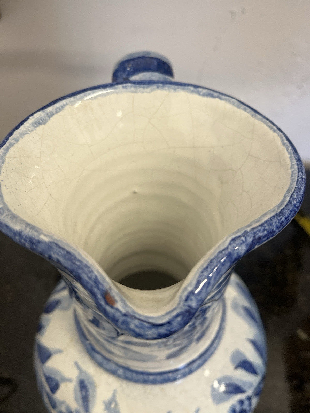 Porches Pottery Blue Floral Jug Hand Painted Portuguese Algarve Ceramic