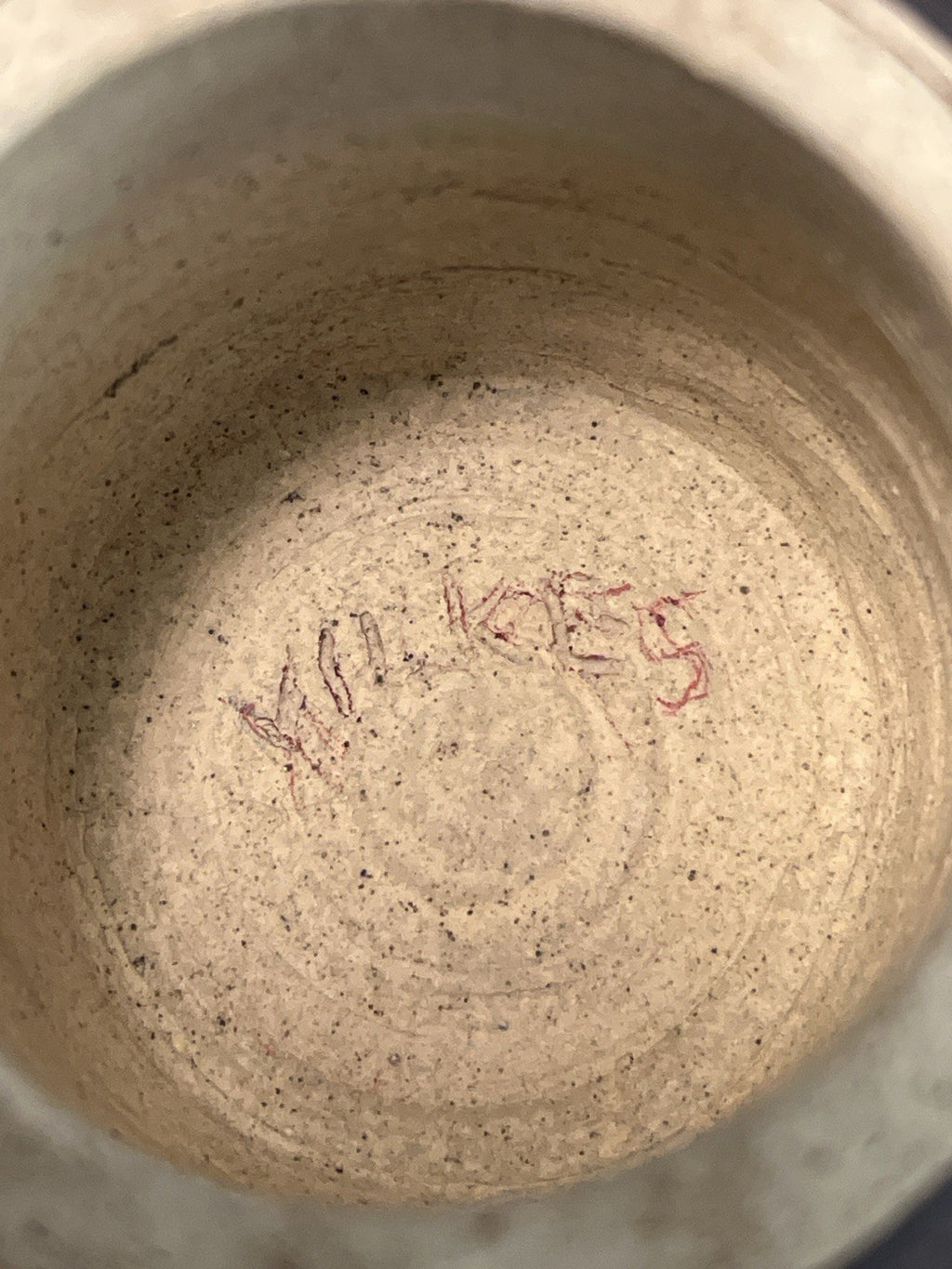 Wilkes Studio Pottery Stoneware Vase Lamp Base Earth Tone Glaze