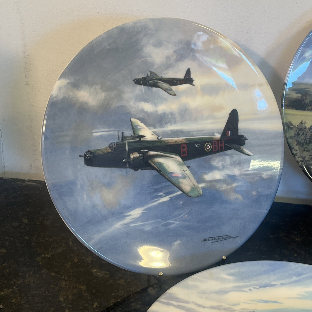 Spitfire Lancaster Hurricane RAF Coalport Royal Doulton Aviation Plates