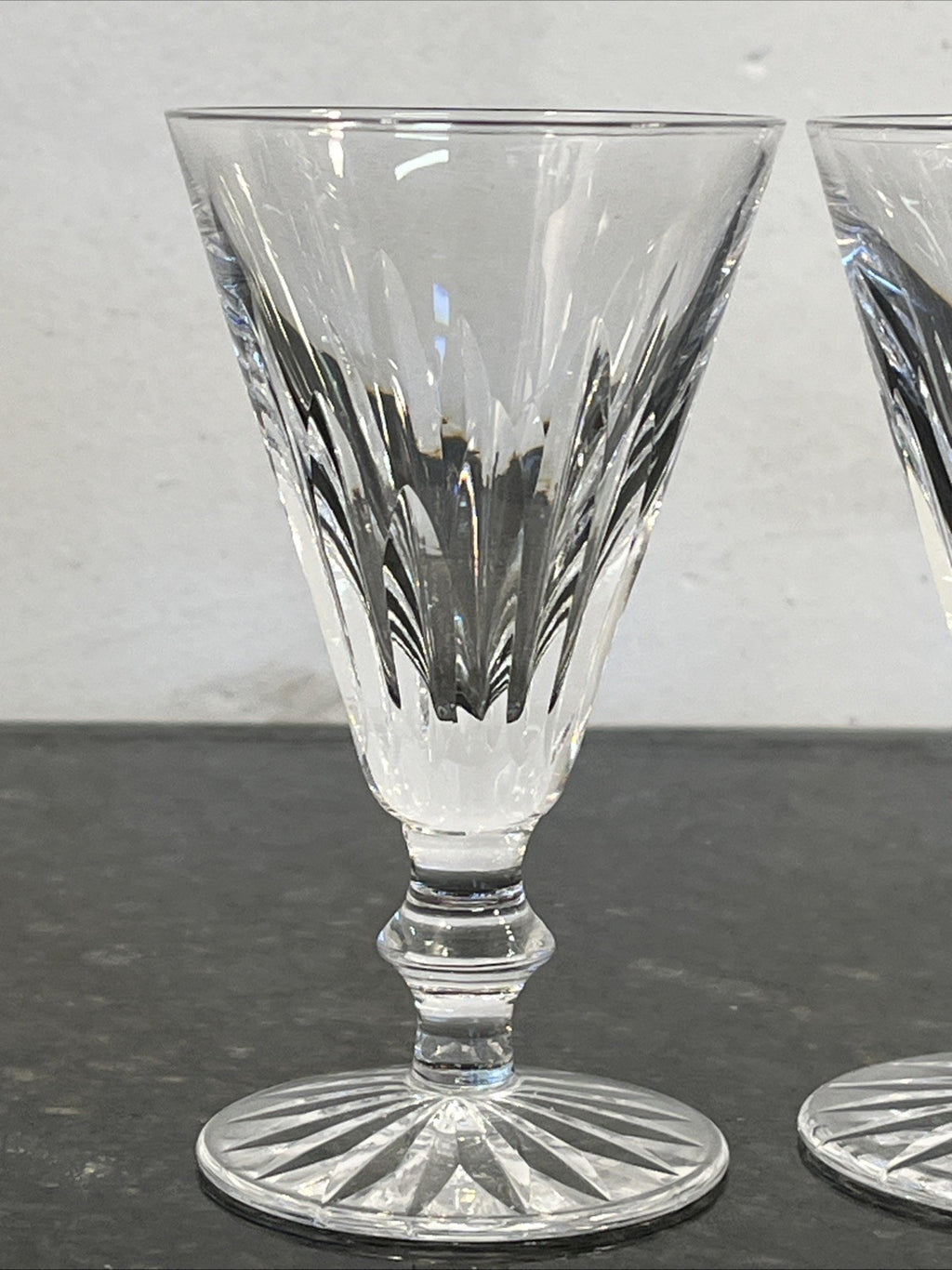 Waterford Crystal Eileen Sherry Glasses Set Of 3 Cut Crystal Ireland