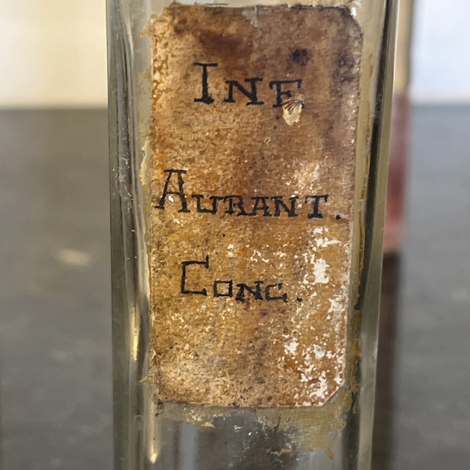 Antique Chemist Bottles Apothecary Pharmacy Labels Glass Set of 4 B.P.