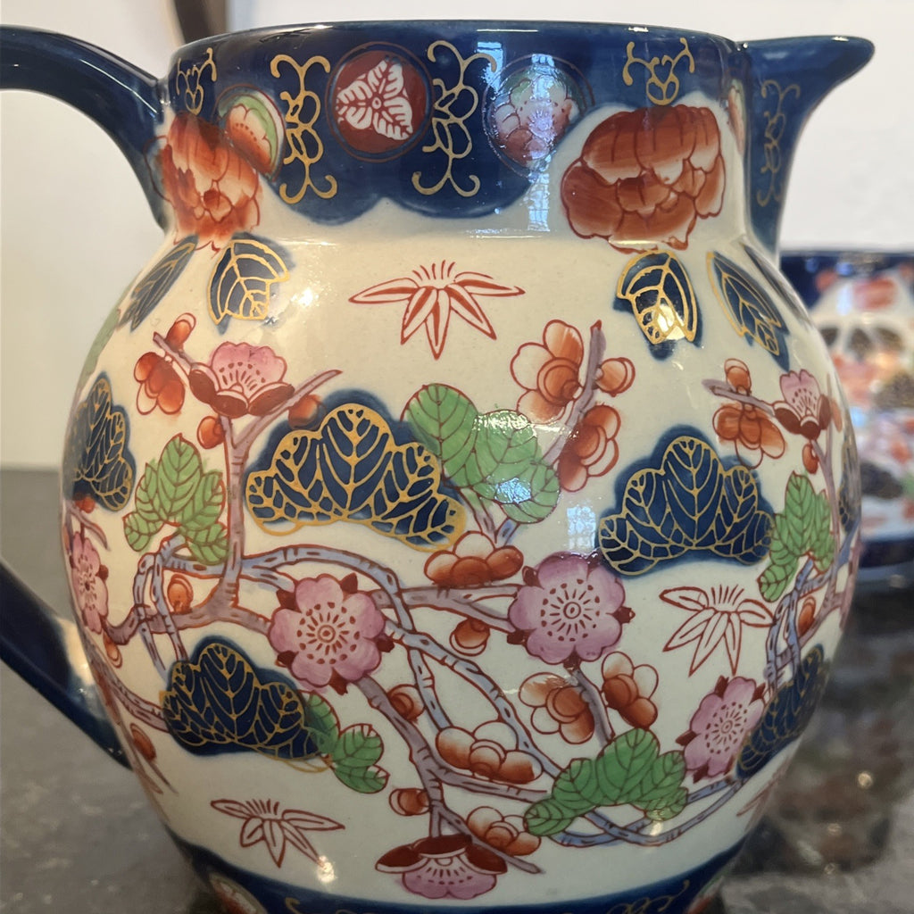Victoria Ware Imari Style Graduated Ironstone Jugs Set of 4 Staffordshire England