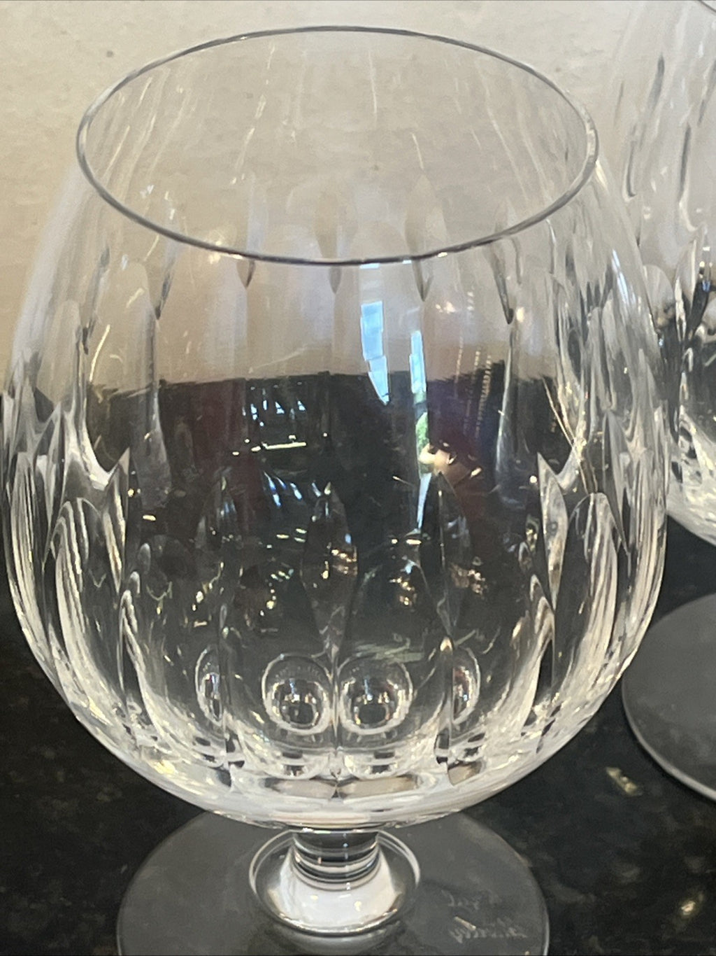 Royal Brierley Opera Crystal Brandy Glasses Boxed Pair Lead Crystal England