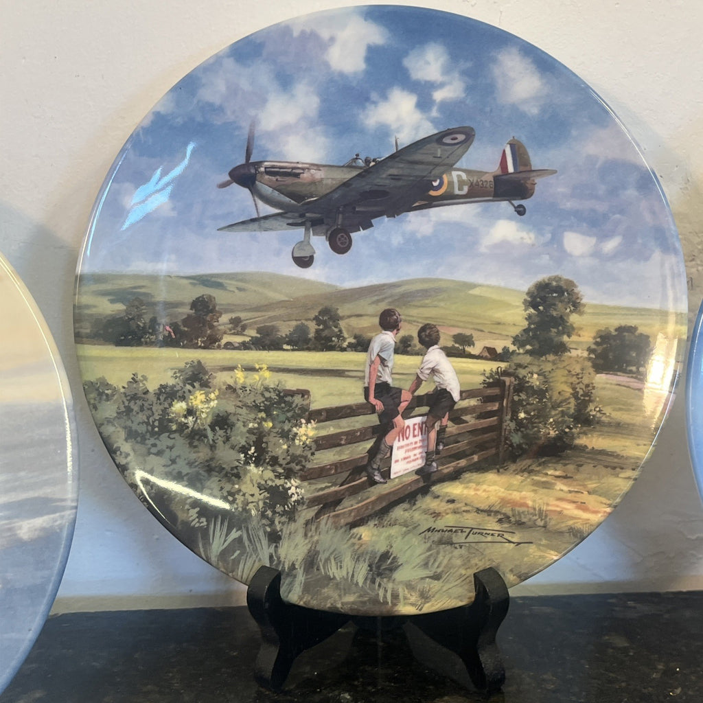 Spitfire Lancaster Hurricane RAF Coalport Royal Doulton Aviation Plates