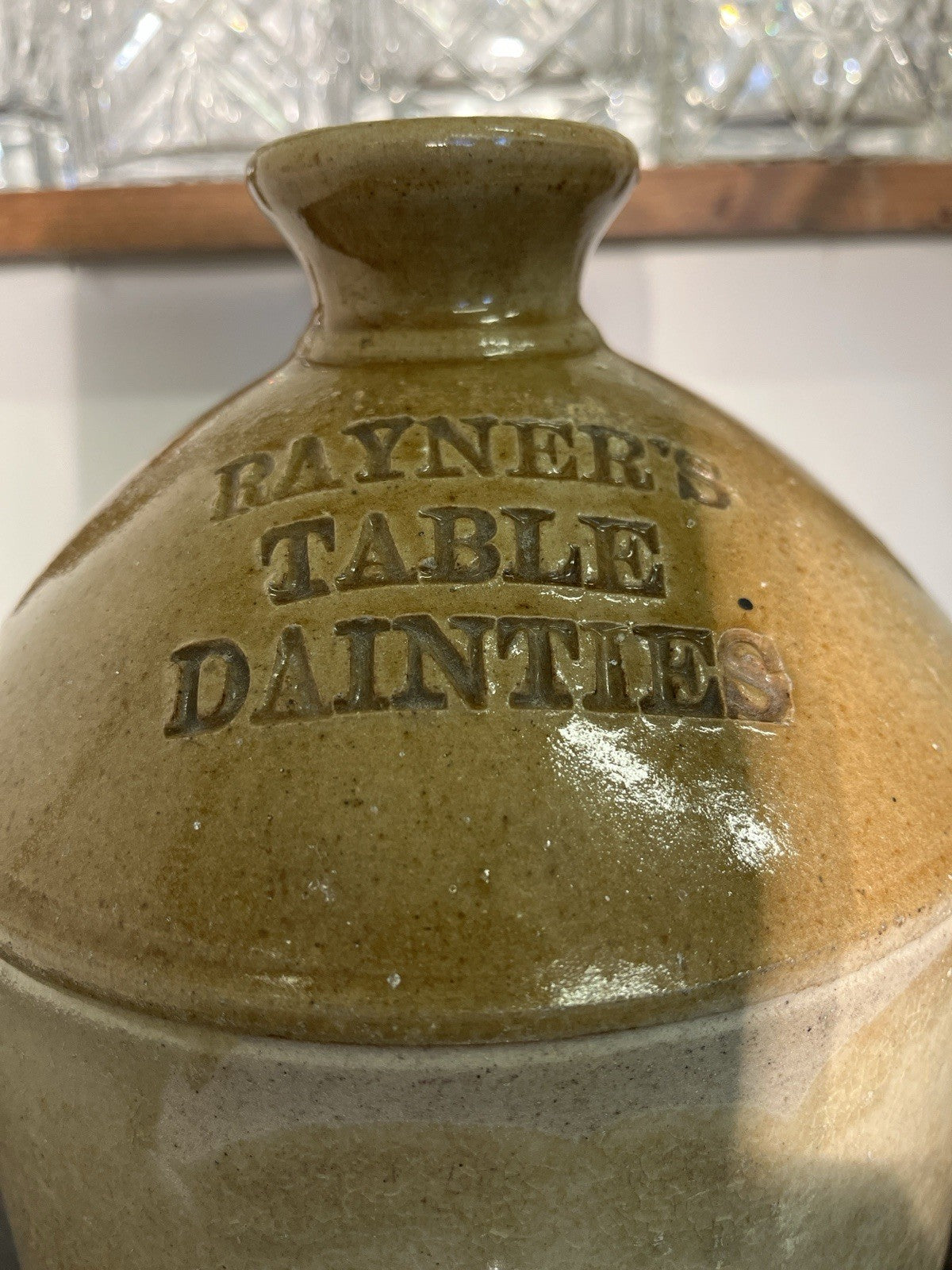 Rayners Table Dainties Jar Antique Stoneware Salt Glazed Pot