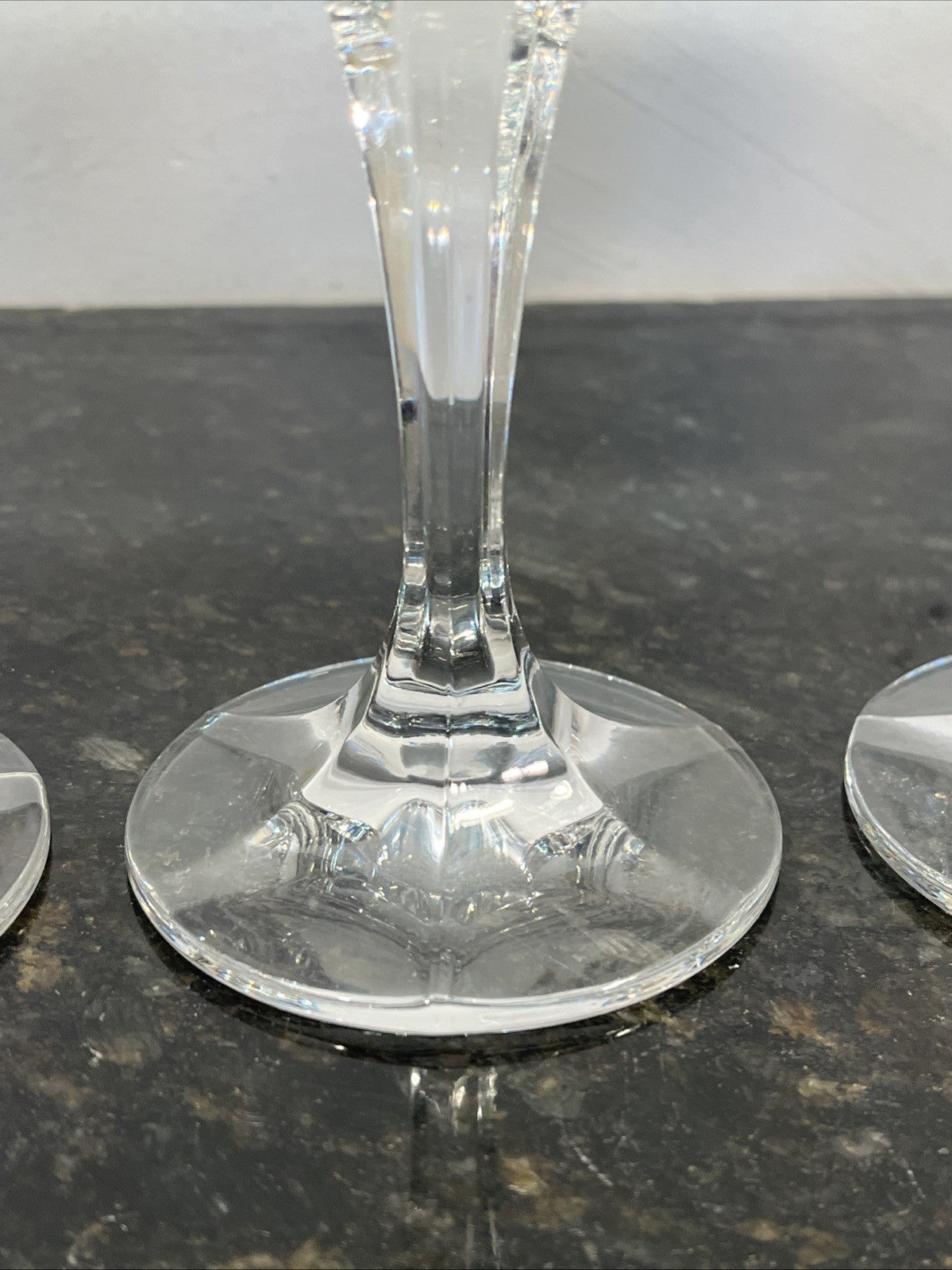 Vintage Cut Crystal Wine Glasses Set Of 4 Diamond And Fan Pattern Stemware