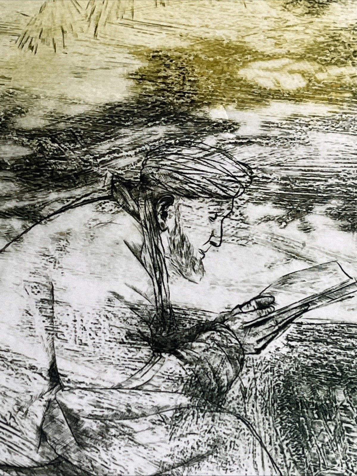 Valéri Andrieux Signed Etching Zermattblick Artist Proof Framed Print