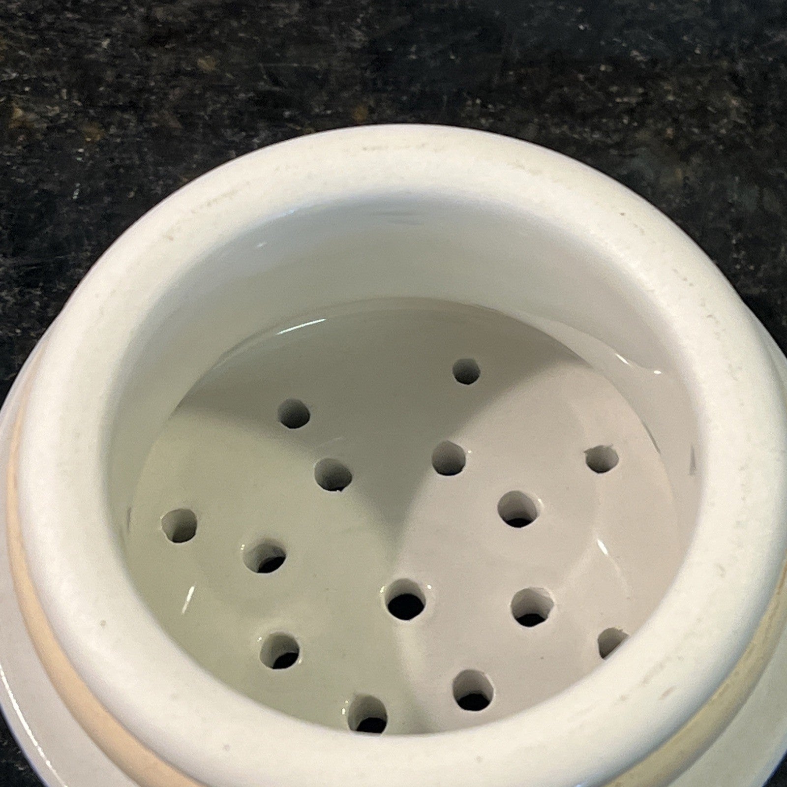 TG Green Cornishware Judith Onions Flour Dredger Blue White Kitchenware