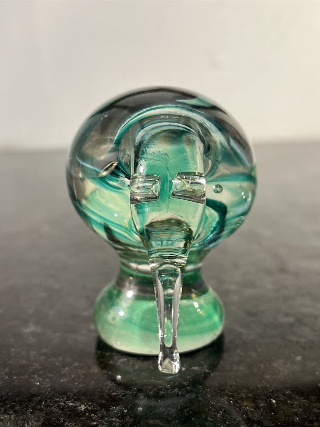 Hokitika Glass Kiwi Bird Paperweight Hand Blown New Zealand Art Glass