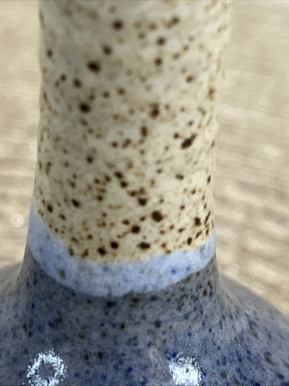 Bridget Drakeford Bud Vases Pair Signed BD Studio Pottery Blue Glaze