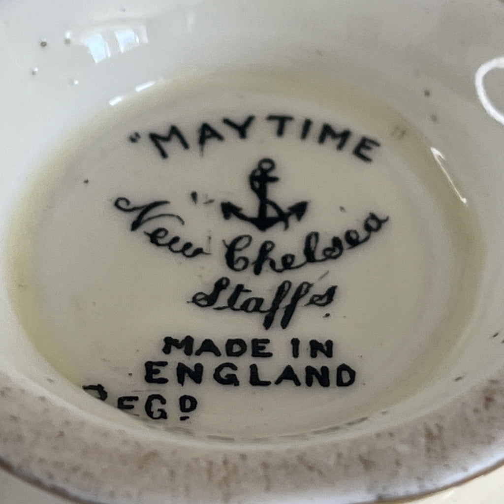 New Chelsea Maytime Tea Trios Hand Painted Staffordshire Bone China