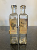 Poison Apothecary Bottles Glass Chemist Pharmacy Labels Pair