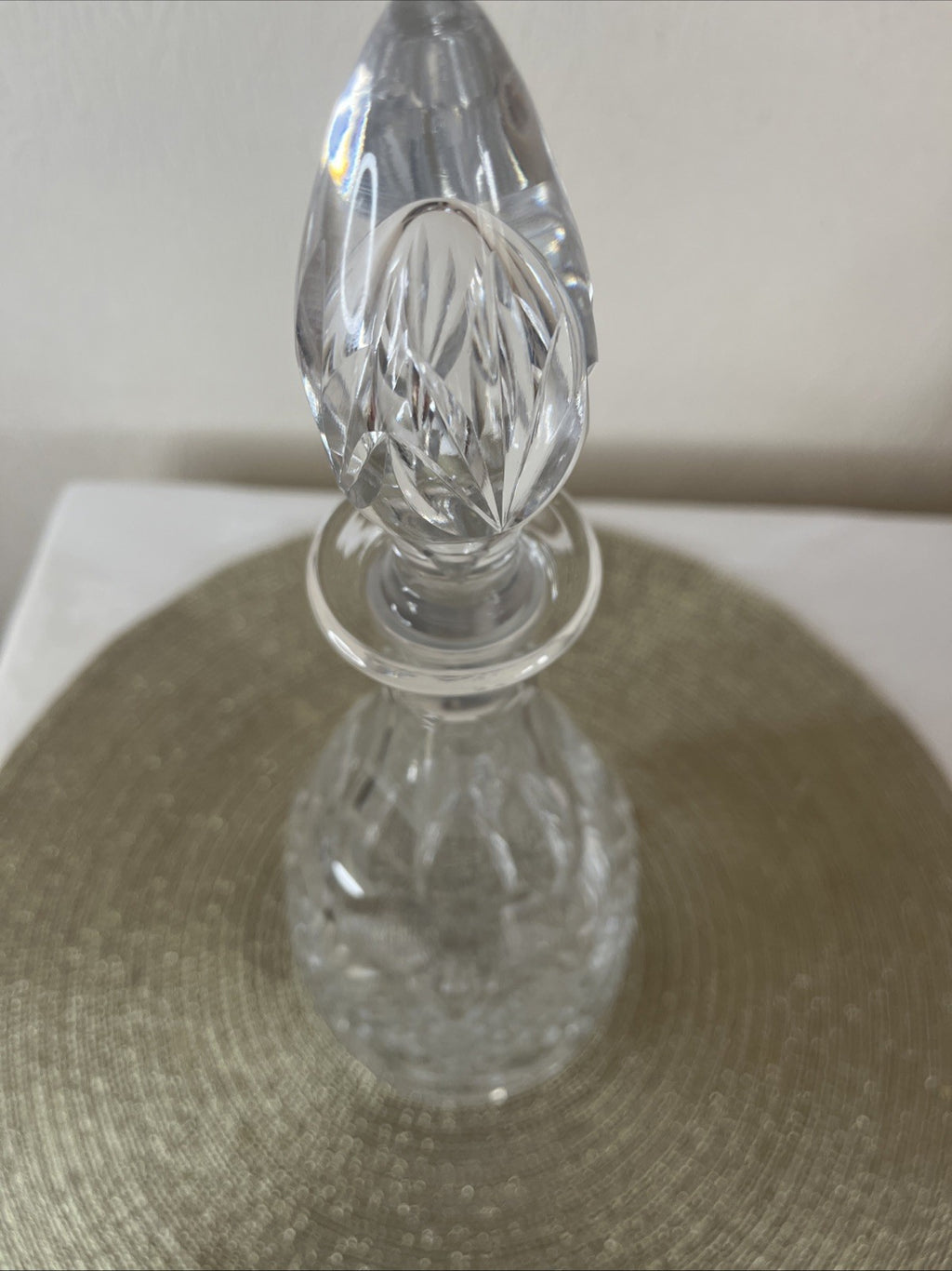 Thomas Webb Crystal Decanter Hand Cut Georgian Style Signed England
