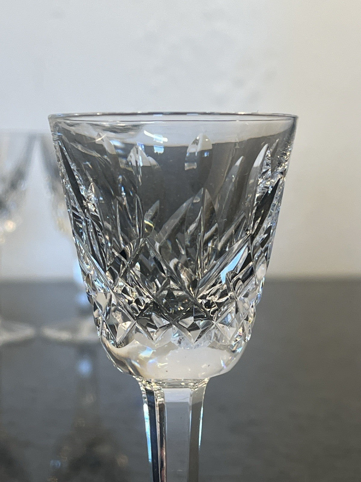 Waterford Lismore Crystal Cordial Glasses Set 6 Cut Crystal Ireland