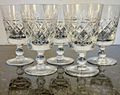 Royal Brierley Bruce Wine Glasses Set 5 Cut Crystal Goblets Vintage