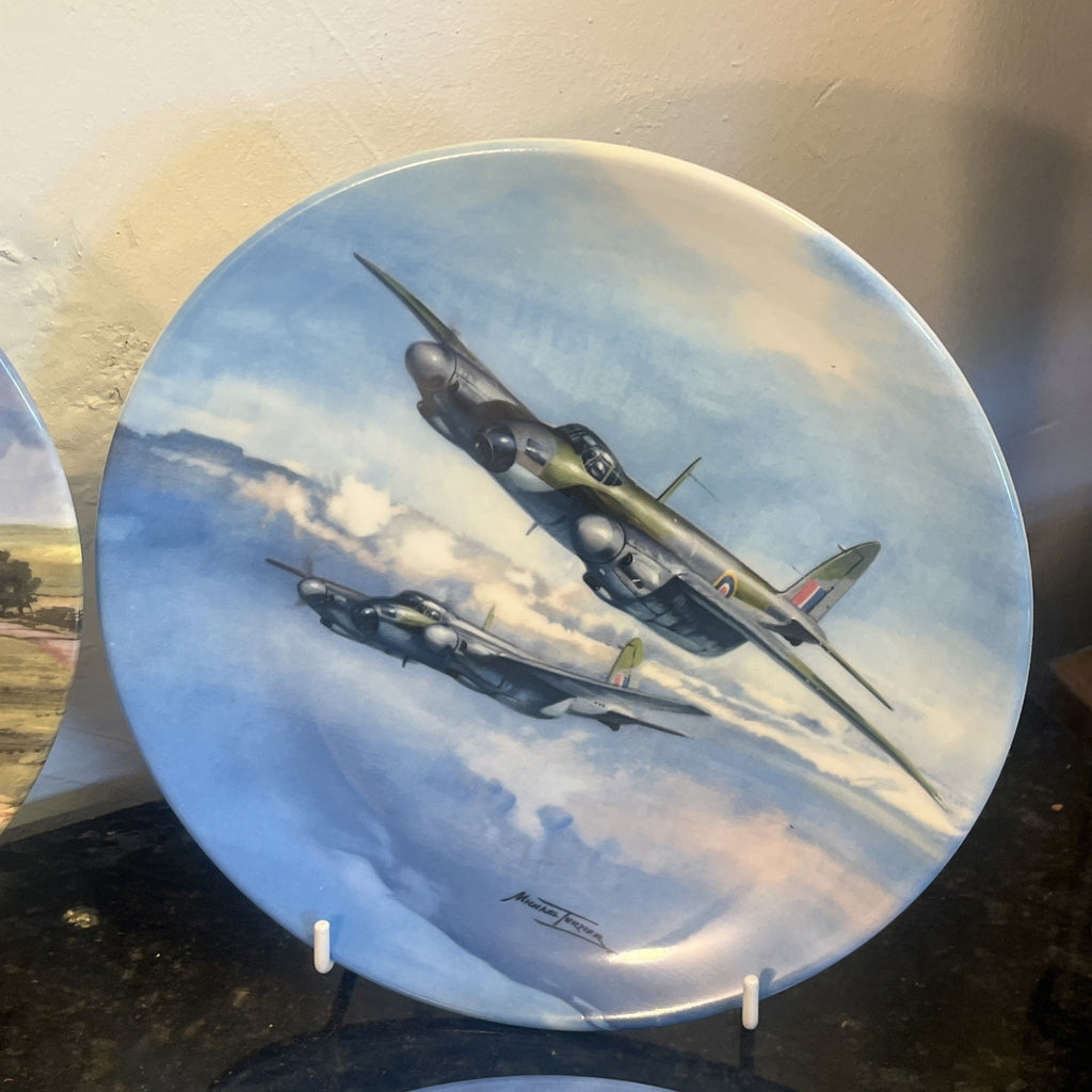 Spitfire Lancaster Hurricane RAF Coalport Royal Doulton Aviation Plates