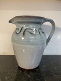 Vintage Studio Pottery Jug Grey Blue Glaze Hand Thrown British Ceramic