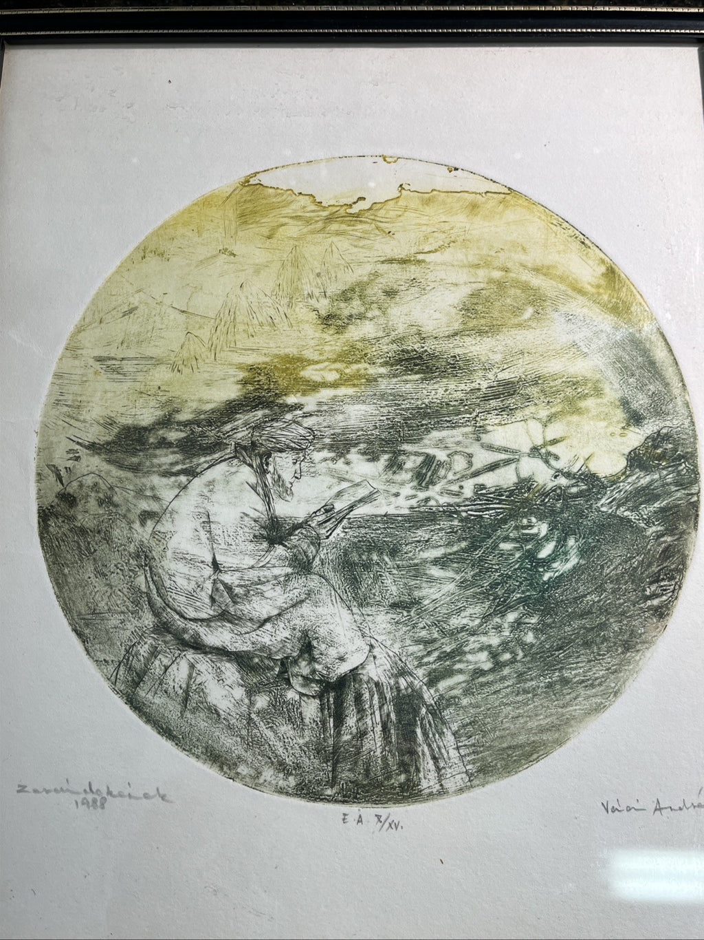 Valéri Andrieux Signed Etching Zermattblick Artist Proof Framed Print