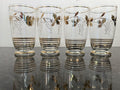Vintage Gold Gilt Grape Motif Highball Glasses Set Of 4