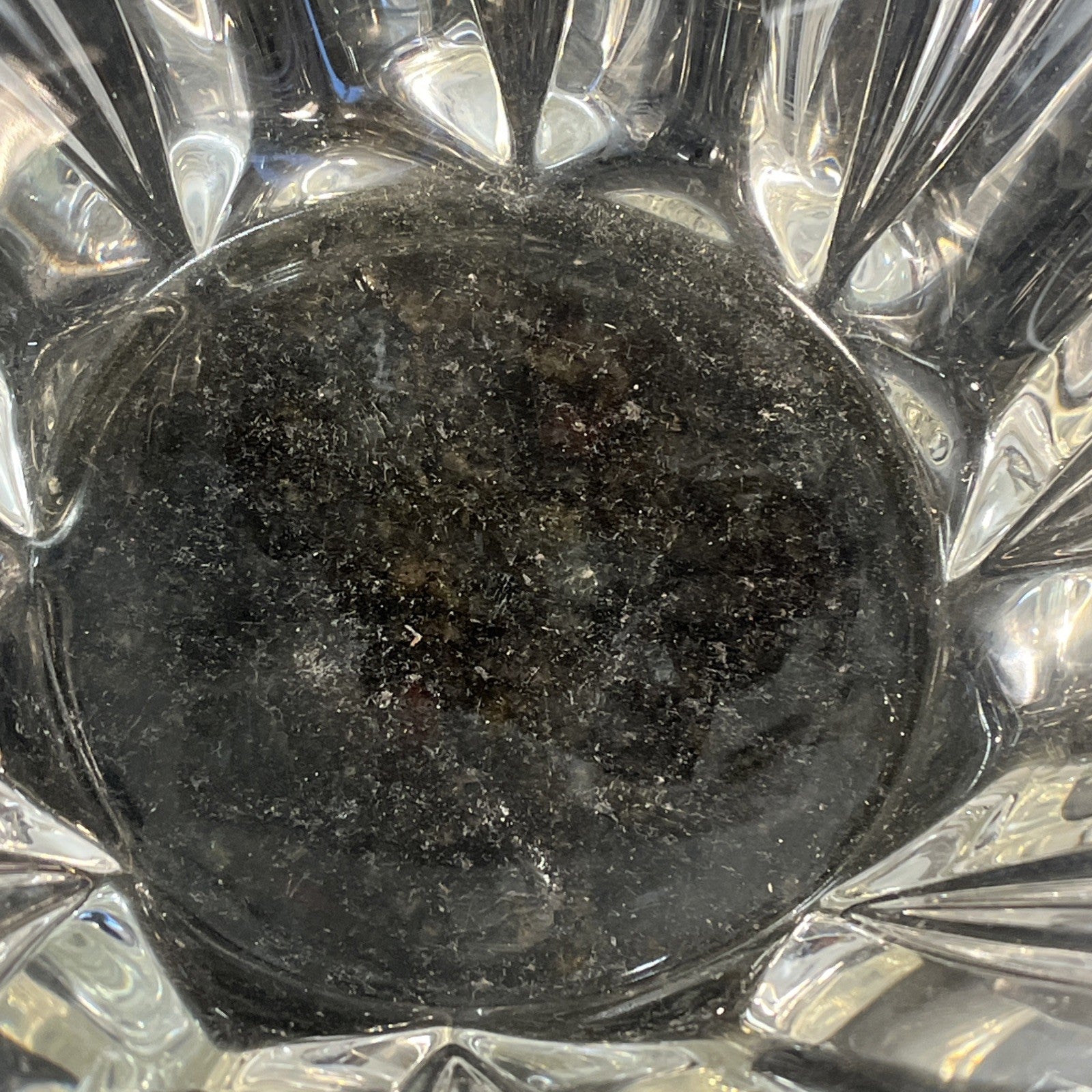 Sculptural Art Glass Bowl Clear Ribbed Centrepiece Mikasa Style