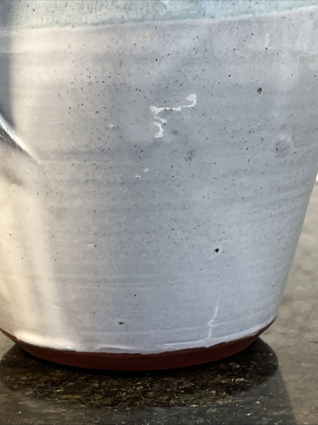 Vintage Studio Pottery Jug Grey Blue Glaze Hand Thrown British Ceramic