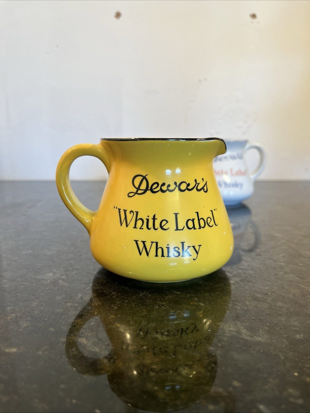 Vintage Dewar’s White Label Whisky Advertising Water Jugs Minton & John Maddock Pair