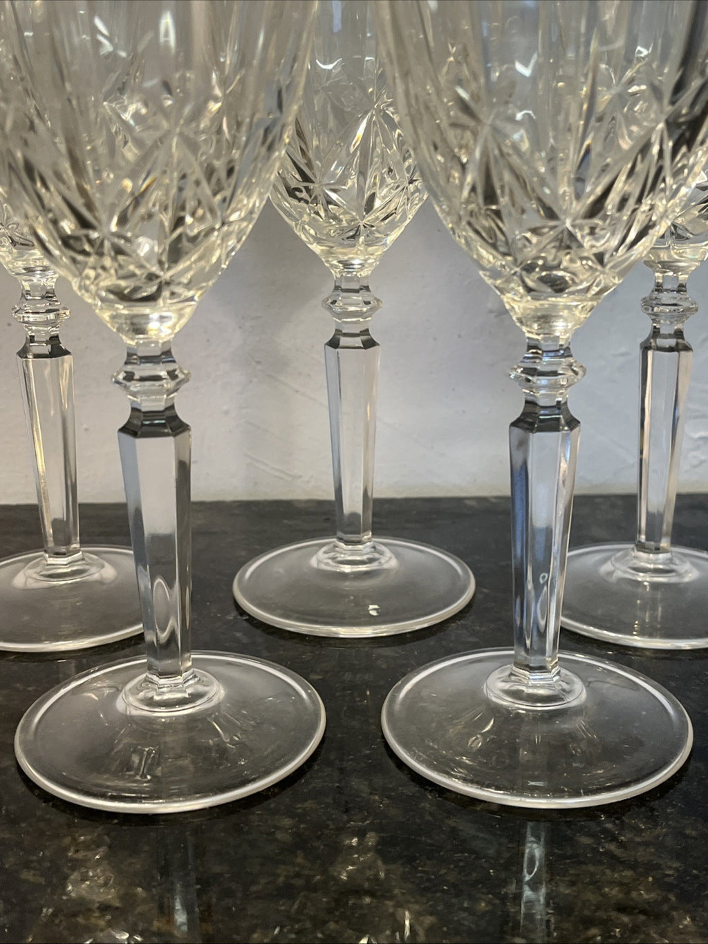 Vintage RCR Crystal Orchestra Wine Glasses Italian Cut Crystal Set of 6