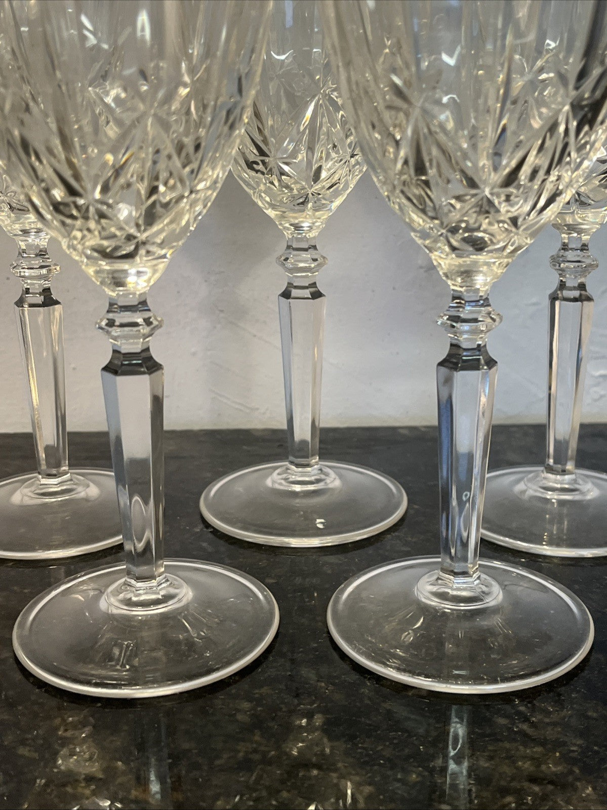 Vintage RCR Crystal Orchestra Wine Glasses Italian Cut Crystal Set of 6