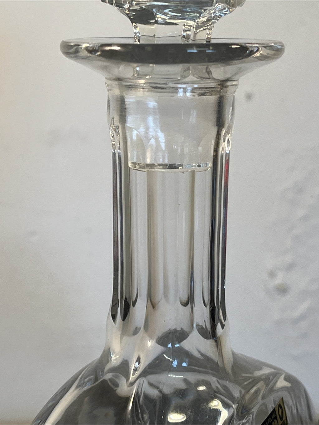 Moon Flask Crystal Decanter Irena Poland 24 Lead Cut Glass Stopper