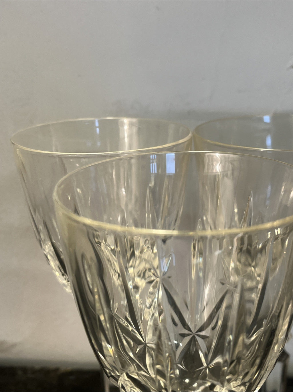 Vintage RCR Crystal Orchestra Wine Glasses Italian Cut Crystal Set of 6