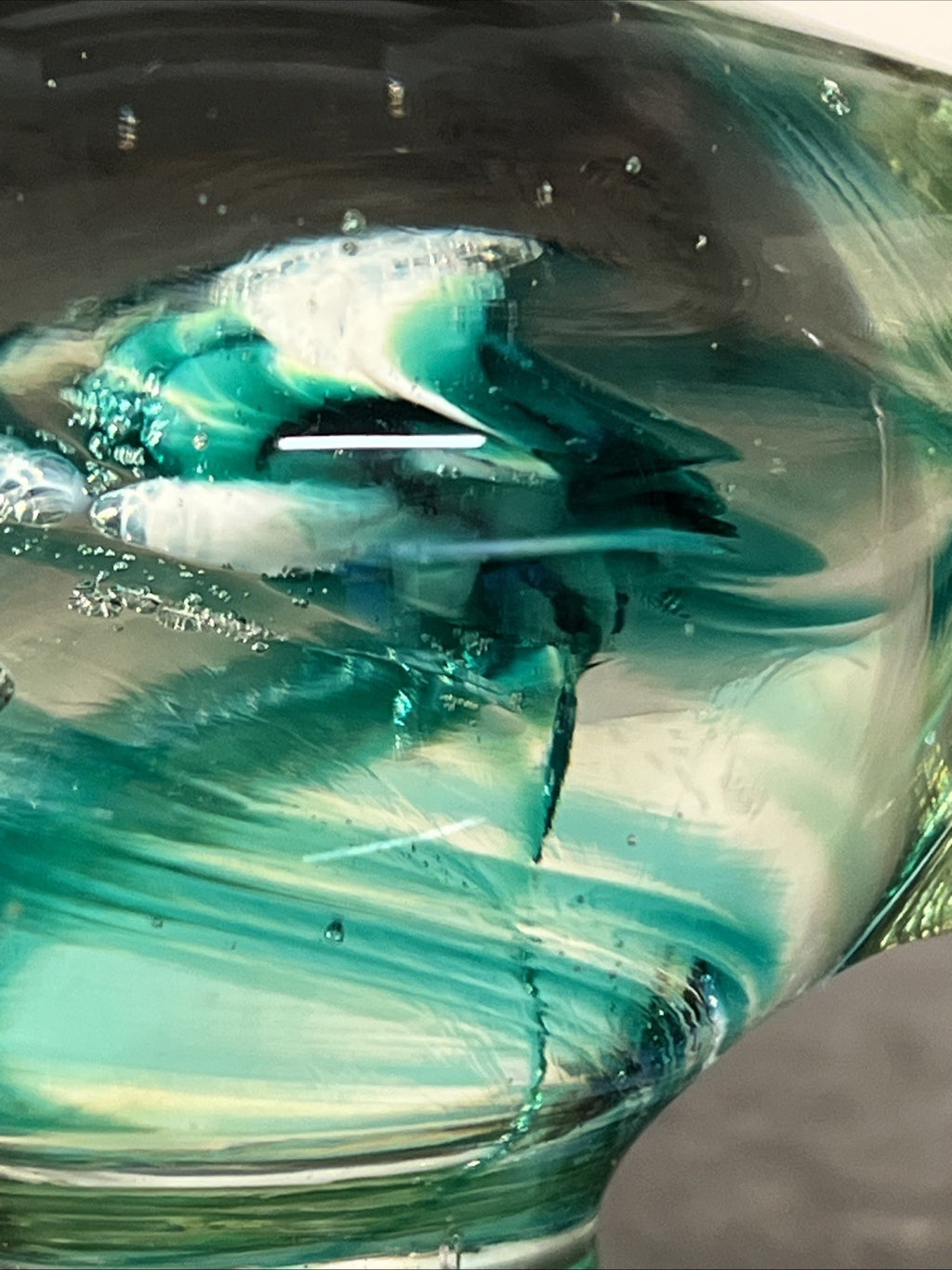Hokitika Glass Kiwi Bird Paperweight Hand Blown New Zealand Art Glass