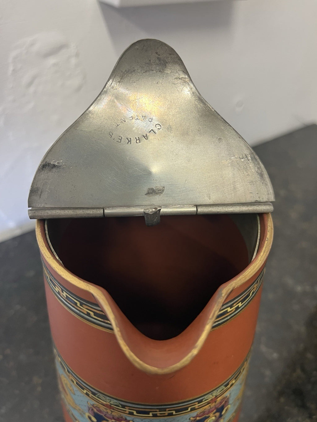 Watcombe Terracotta Jug Clarke Patent Lid Griffin Dresser Style