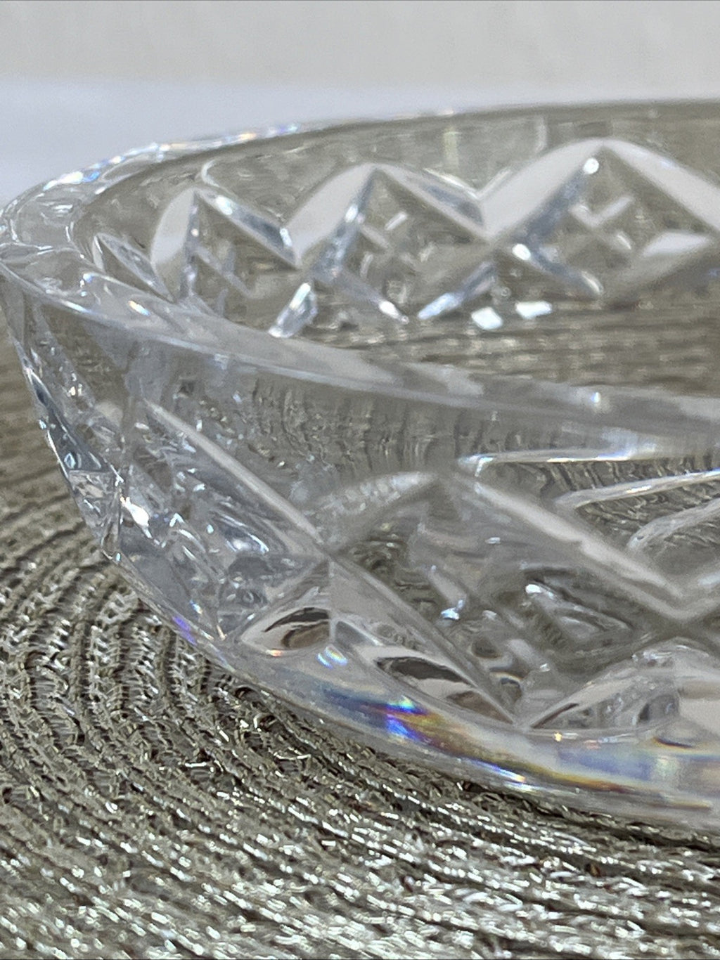 Waterford Crystal Nocturne Bowls Pair Cut Glass Starburst Dessert Nut Dishes