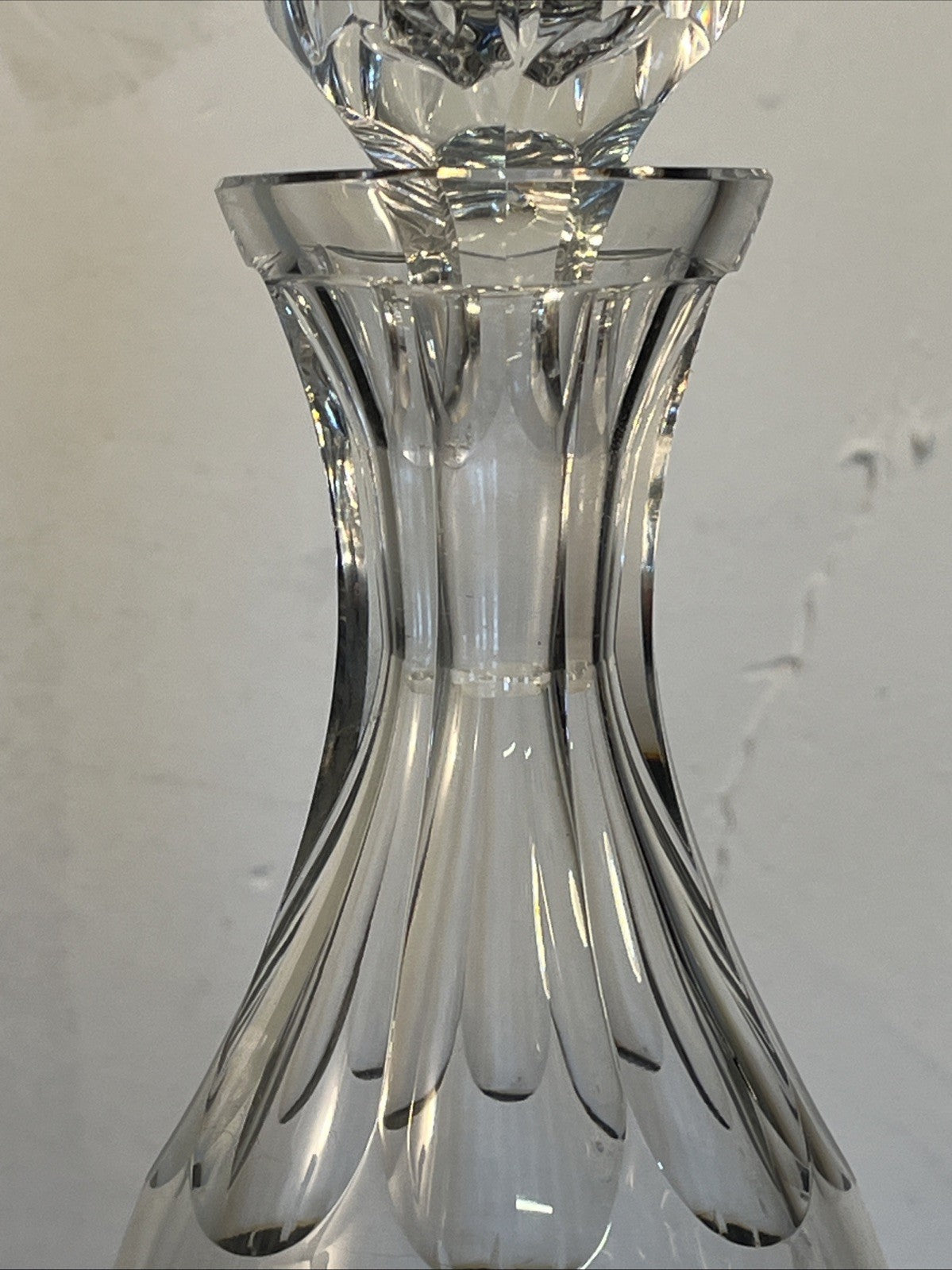 Royal Brierley Crystal Decanter Matching Stopper Cut Glass Full Lead Crystal