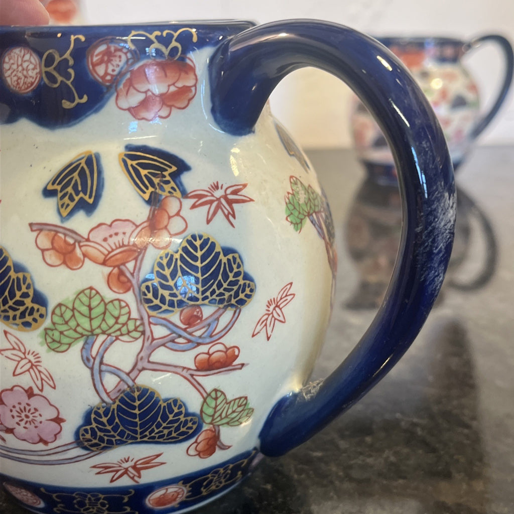 Victoria Ware Imari Style Graduated Ironstone Jugs Set of 4 Staffordshire England