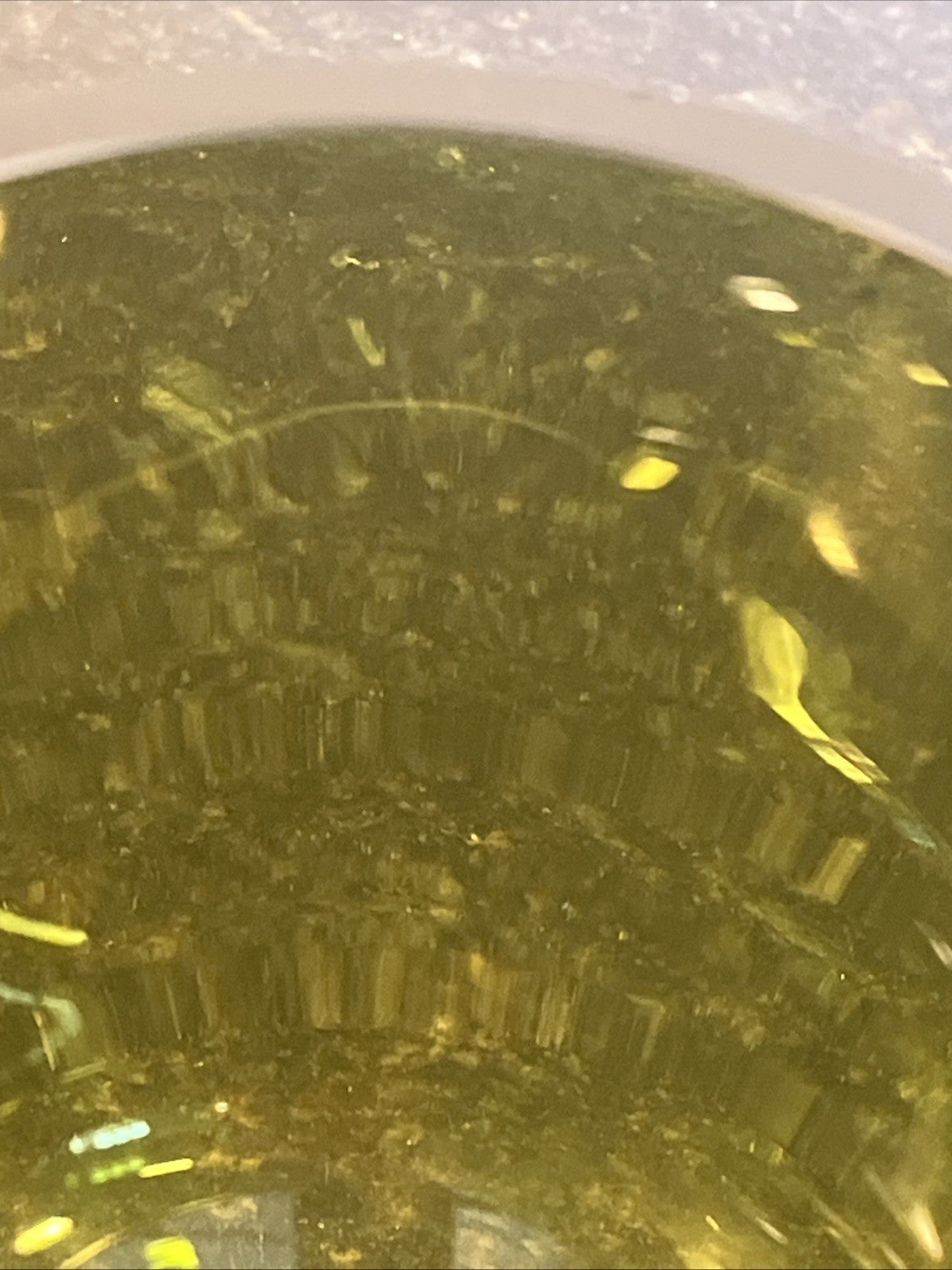 Vintage Cleybergh Art Glass Vase Olive Green Heavy MCM Belgian Signed
