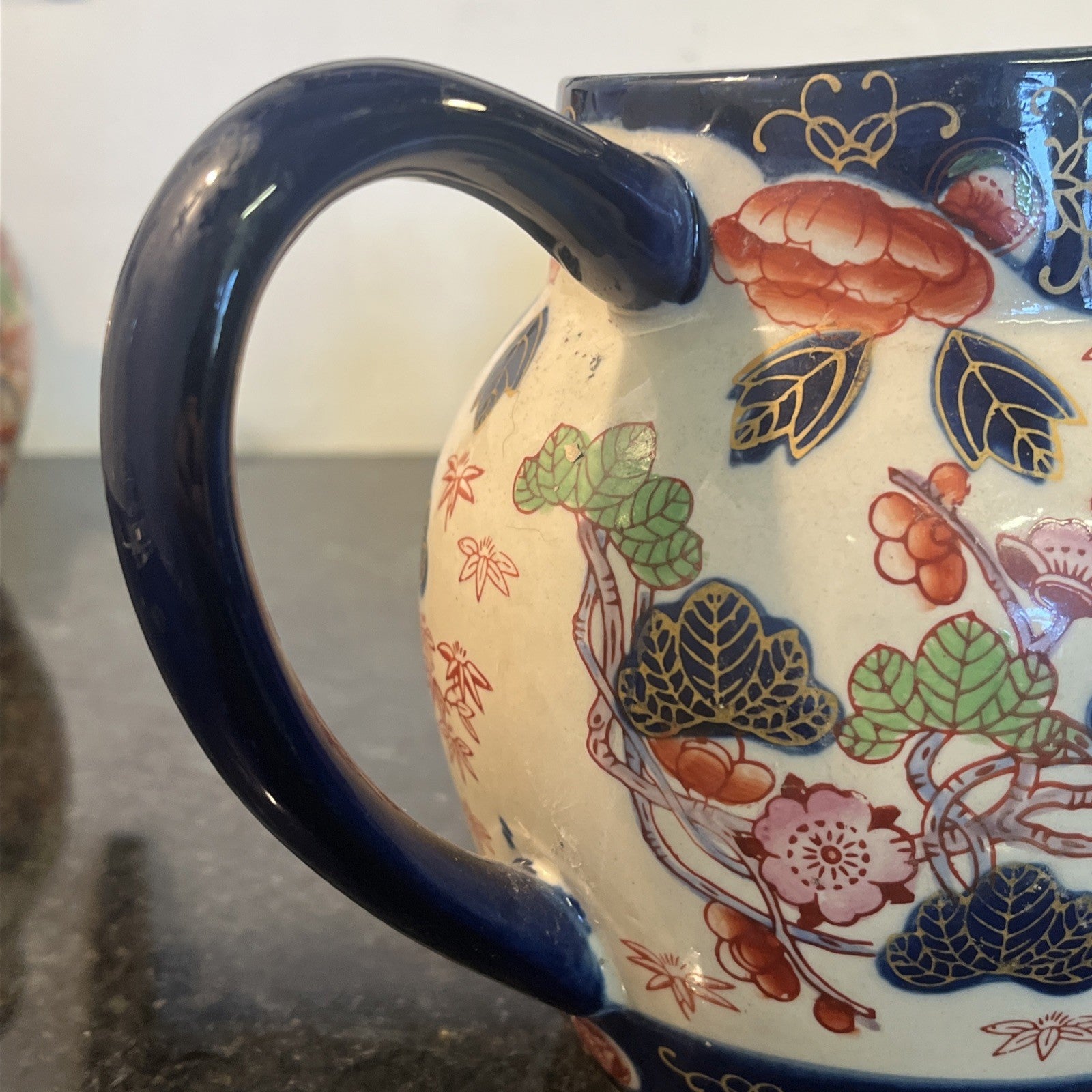 Victoria Ware Imari Style Graduated Ironstone Jugs Set of 4 Staffordshire England