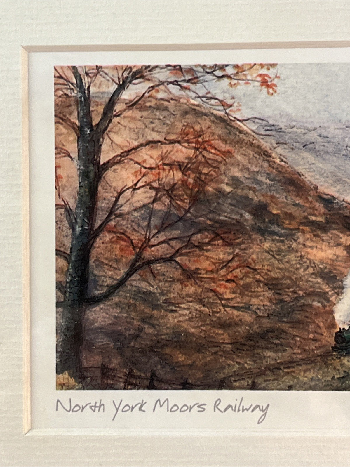 North York Moors Railway Steam Train Print C Williamson Signed Framed Yorkshire
