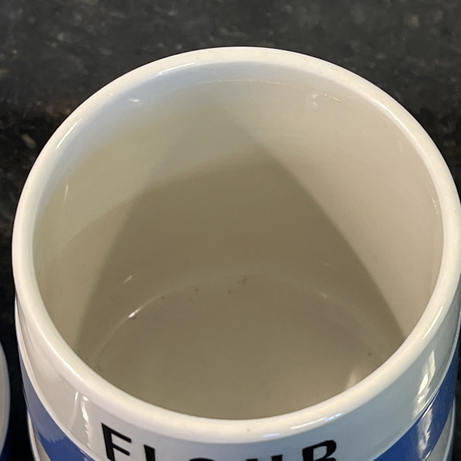 TG Green Cornishware Judith Onions Flour Dredger Blue White Kitchenware